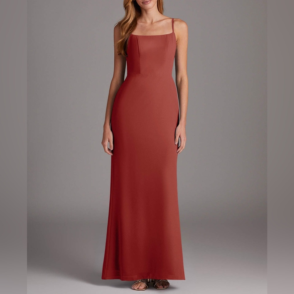 AZAZIE Tayla Chiffon Maxi Dress - Terracotta - Picture 3 of 15